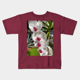 White Orchids With Pink Kids T-Shirt